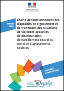 Charte de fonctionnement des dispositifs de signalement et de traitement des situations de violences sexuelles, de discrimination, de harcèlement sexuel ou moral et d’agissements sexistes