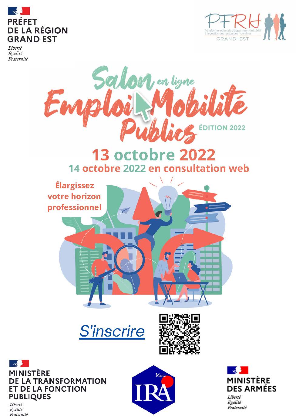 Cliquez pour télécharger l'affiche du salon Emploi et Mobilité Publics de la région Grand Est