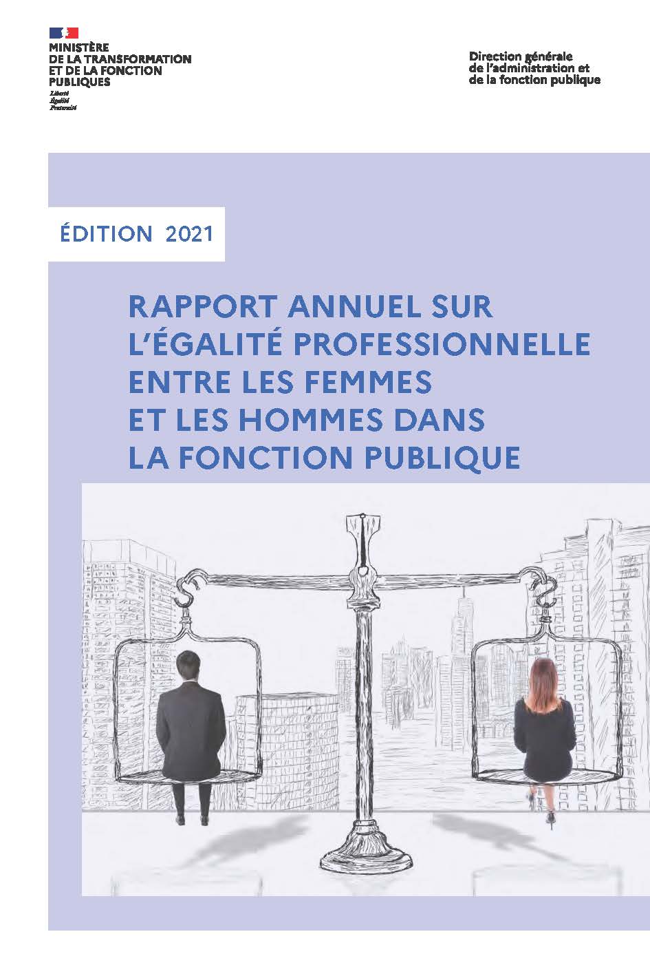 Rapport annuel sur l'égalité professionnelle entre les femmes et les hommes dans la fonction publique (Édition 2021)