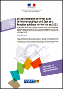 Les recrutements externes dans la fonction publique de l’État et la fonction publique territoriale en 2012