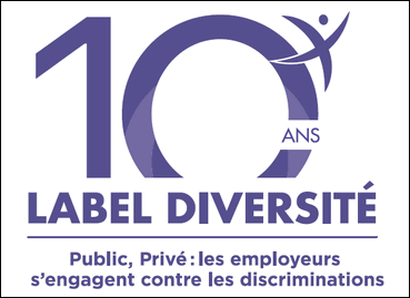 Logo 10 ans du Label Diversité
