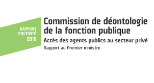 Rapport d'activité 2016 de la commission de déontologie de la fonction publique