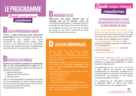 Programme "Santé Vous Mieux Mesdames"